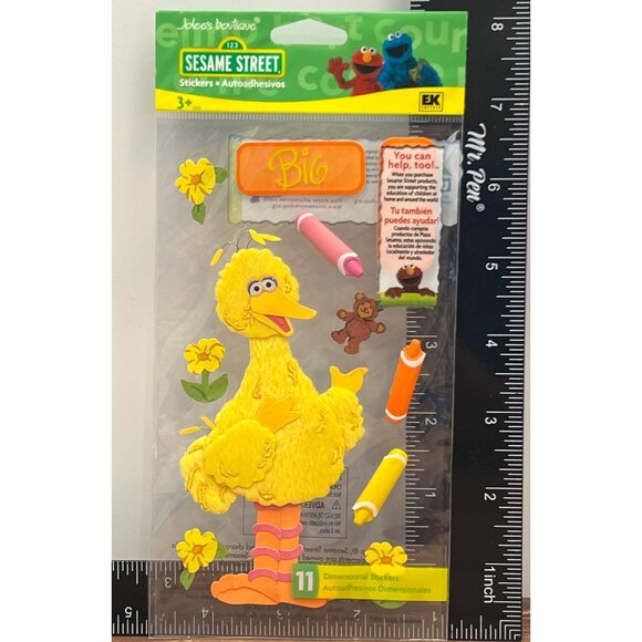 JOLEE'S BOUTIQUE SESAME STREET SSJB07 BIG BIRD DIMENSIONAL FUZZY STICKERS - Picture 4 of 4